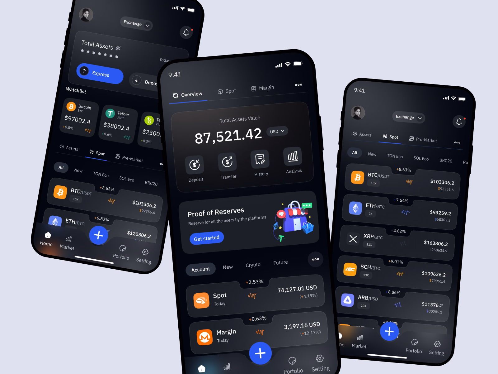 Crypto Wallet Asset Overview Mobile App — DRIBBBLE UI design by Mostafijur Rahman (Slide 1)