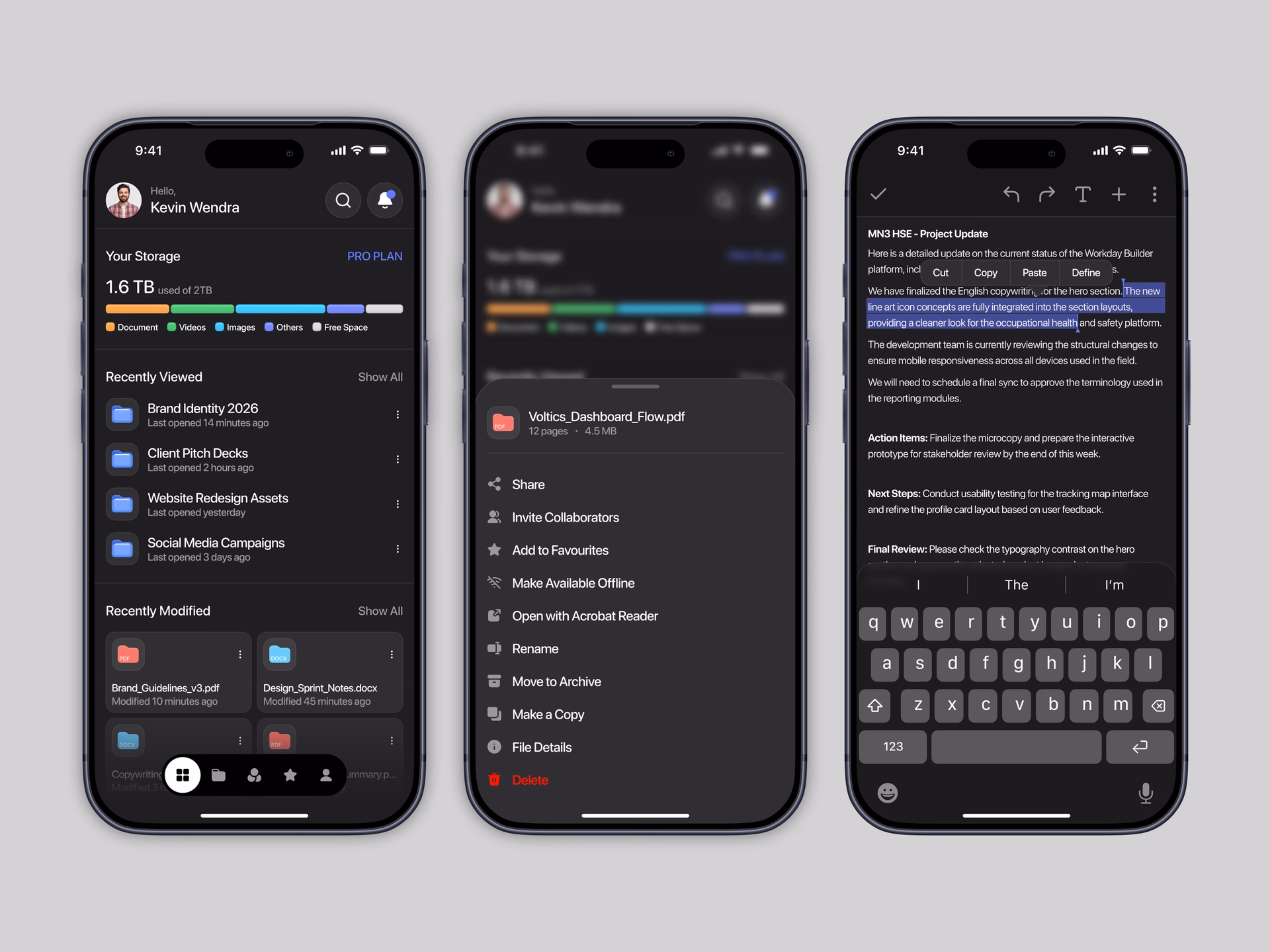 Bind - File Management & Editor App — DRIBBBLE UI design by Brilliyandddd (Slide 1)