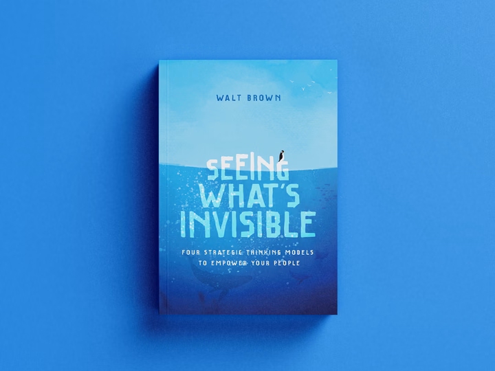 Minimalist Iceberg Concept Leadership Book Cover Design — UI design by Jelena Mirkovic Jankovic