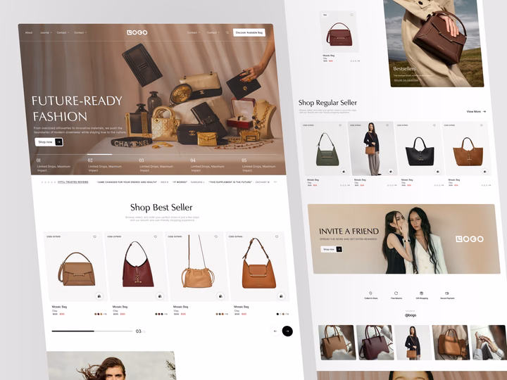 BOGO - Fashion E-commerce Landing Page UI — UI design by Mehedi Hasan Roni