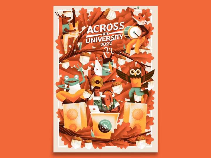 Across the University 2022 Event Festival Poster Design — UI design by Daniele Simonelli