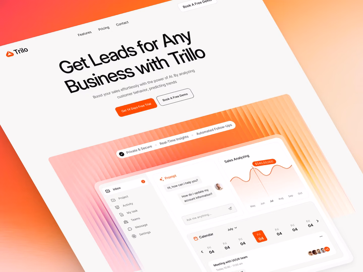 AI-Powered SaaS Landing Page UI Design — UI design by Framerbite Studio