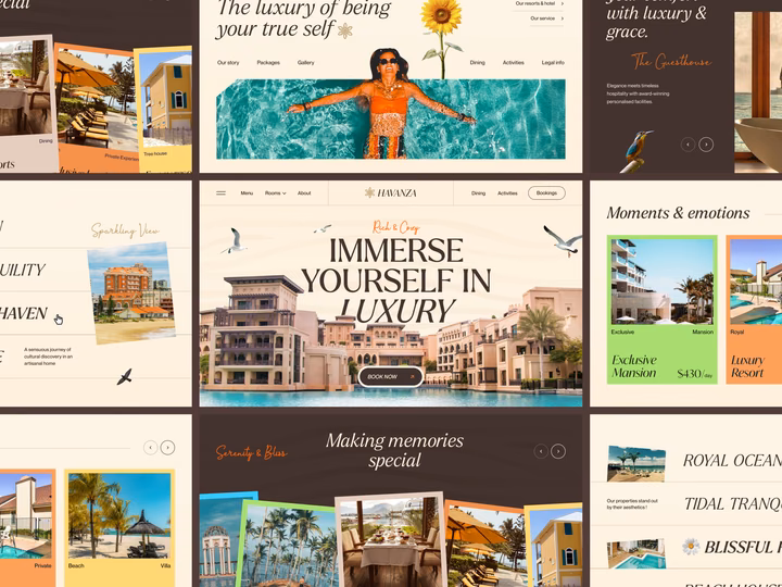 Havanza - Luxury Hotel Website UI/UX Design — UI design by Rylic Studio