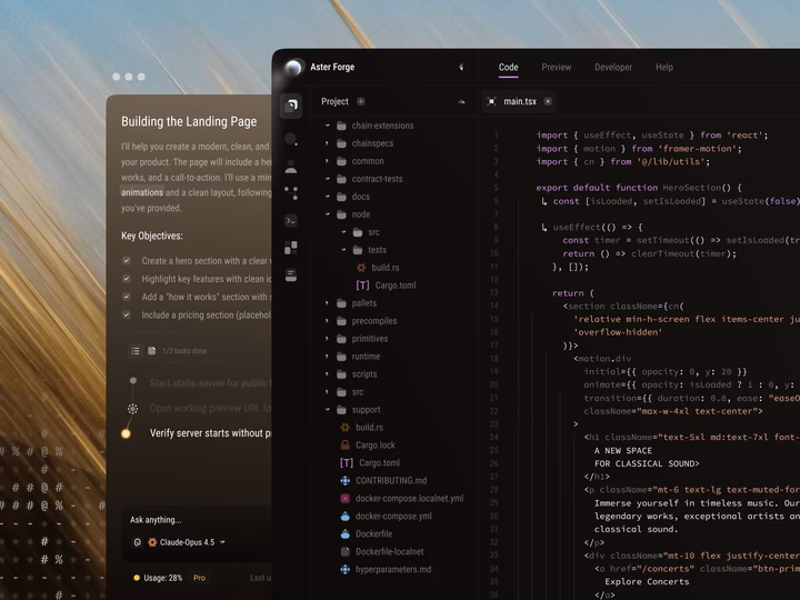 AI-Powered Coding Platform IDE Interface design by Sam Halpert