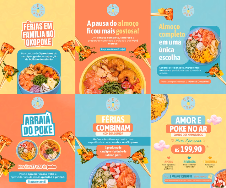 Okopoke Social Media Graphics Collection UI design inspiration