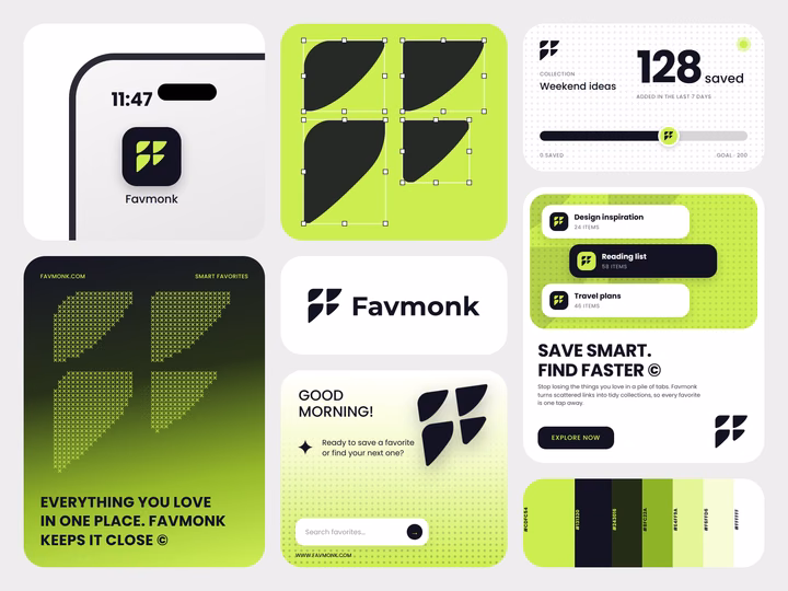 Favmonk Brand Identity and Logo System design by Rony Ahmed