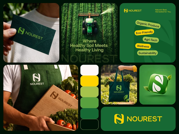 Nourest Sustainable Brand Identity UI design inspiration