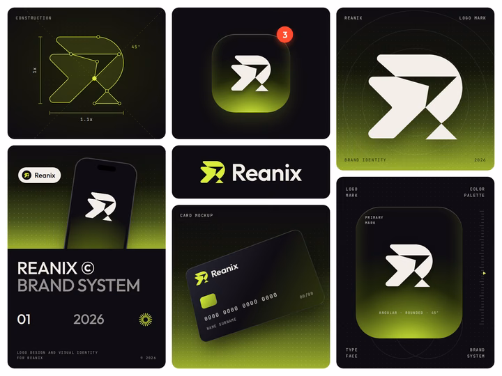 Reanix Brand Identity and Logo Design System UI design inspiration