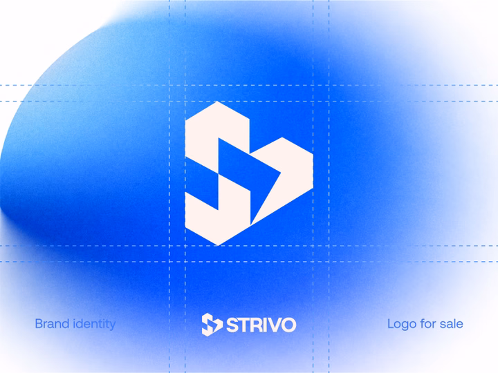 STRIVO Geometric Logo & Brand Identity UI design inspiration