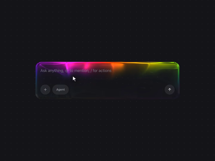 Tactile Glass UI WebGL2 Prompt Bar Component UI design inspiration
