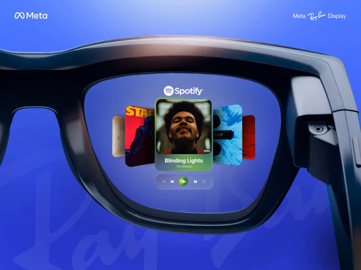 Meta Ray-Ban Spotify AR Media Player Concept UI design inspiration