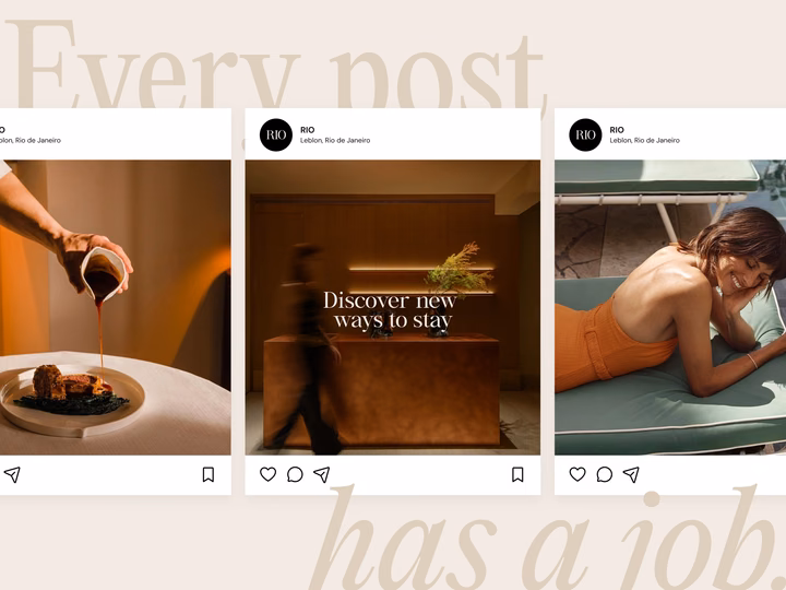 Hotel RIO Social Media Feed Concept UI design inspiration