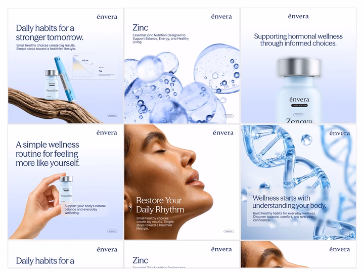 Envera Wellness Social Media Graphics UI design inspiration