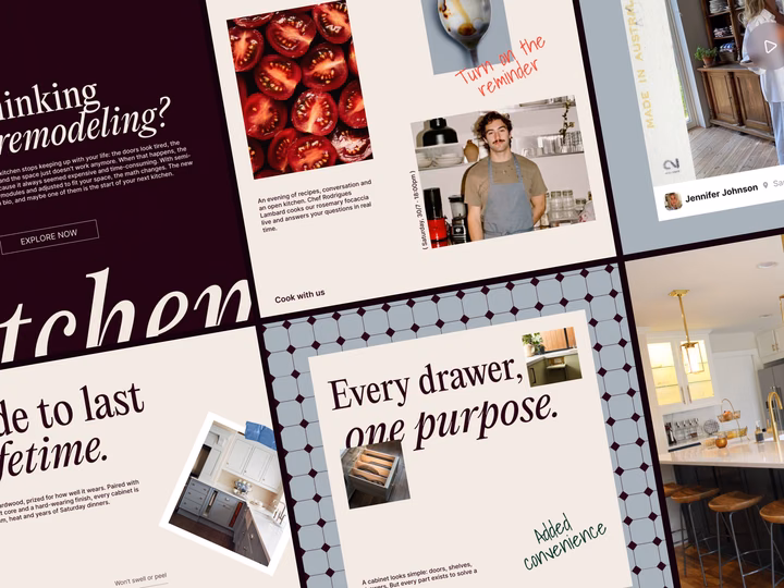 Kitchen Cabinet Social Media Ad Campaign Design UI design inspiration