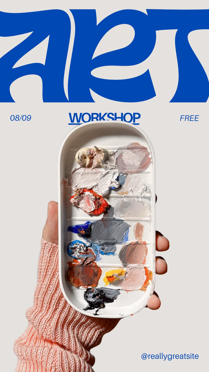 Art Workshop Poster UI design inspiration