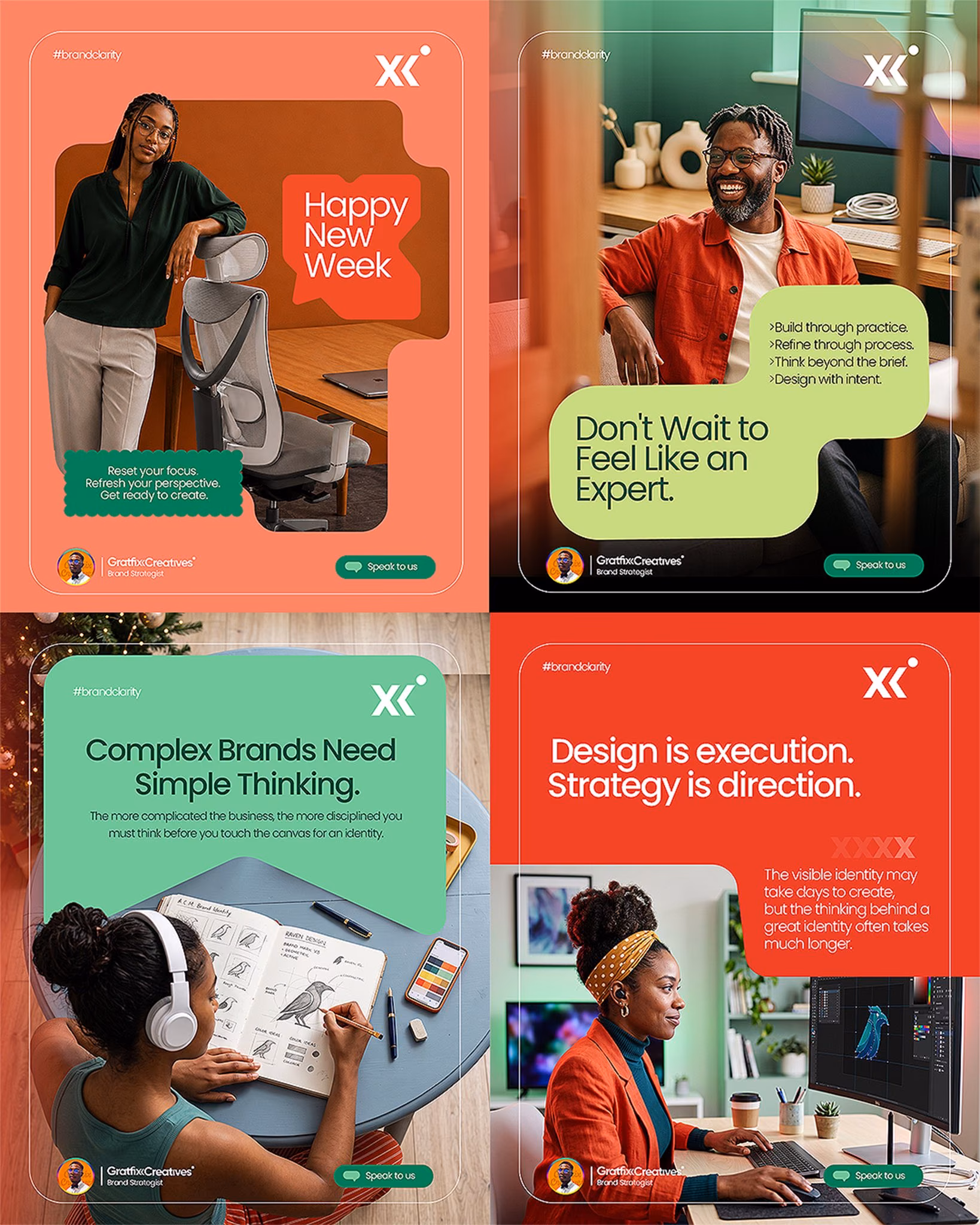 Dynamic Brand Identity & Social Graphic Layouts — X UI design by GRATFIX CREATIVES (Slide 2)