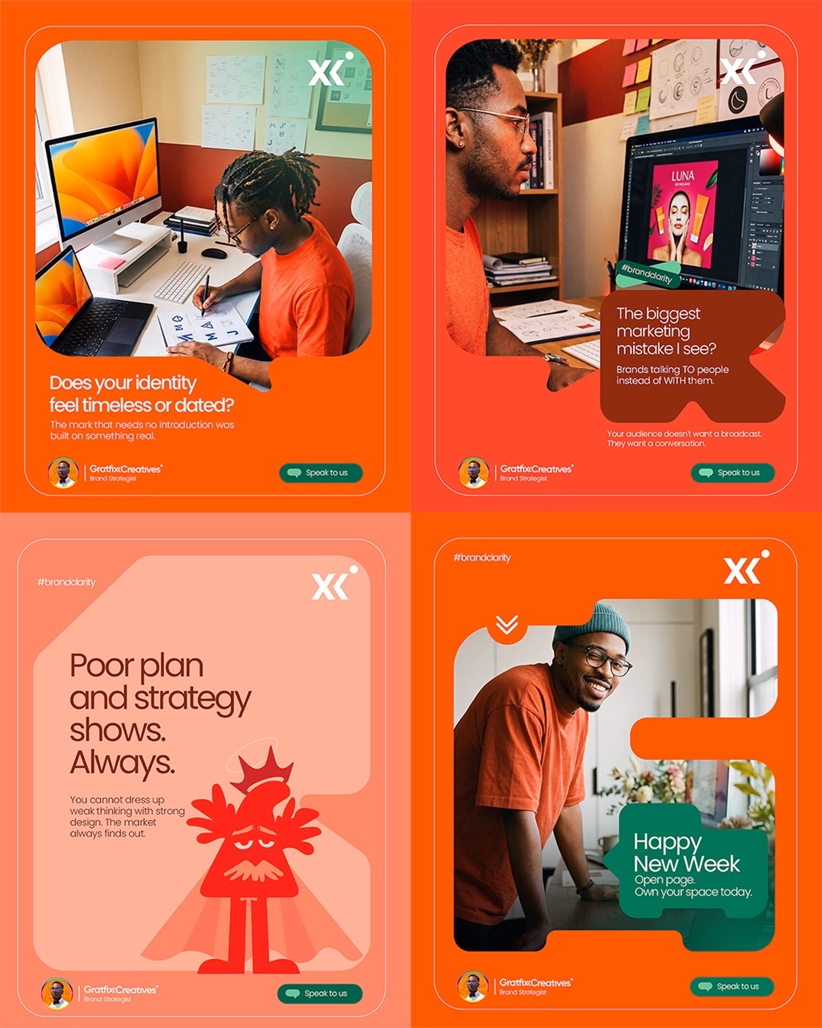 Dynamic Brand Identity & Social Graphic Layouts — X UI design by GRATFIX CREATIVES (Slide 3)