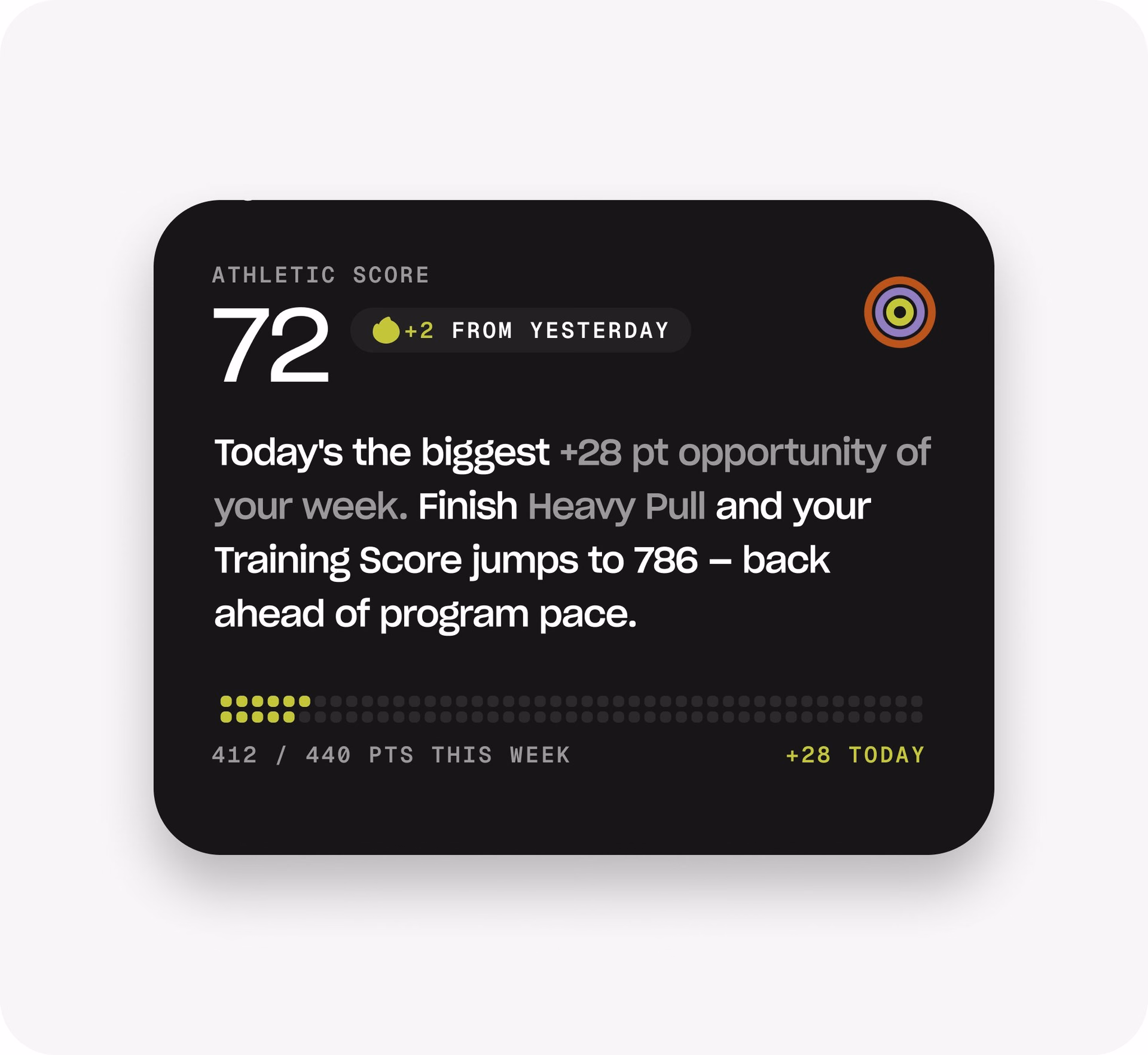 Minimalist Dark Mode Fitness Widget — X UI design by Julien (Slide 4)