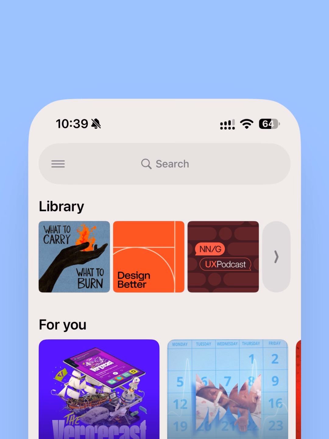 Podcast Collection & Audio Player UI — X UI design by toni (Slide 2)