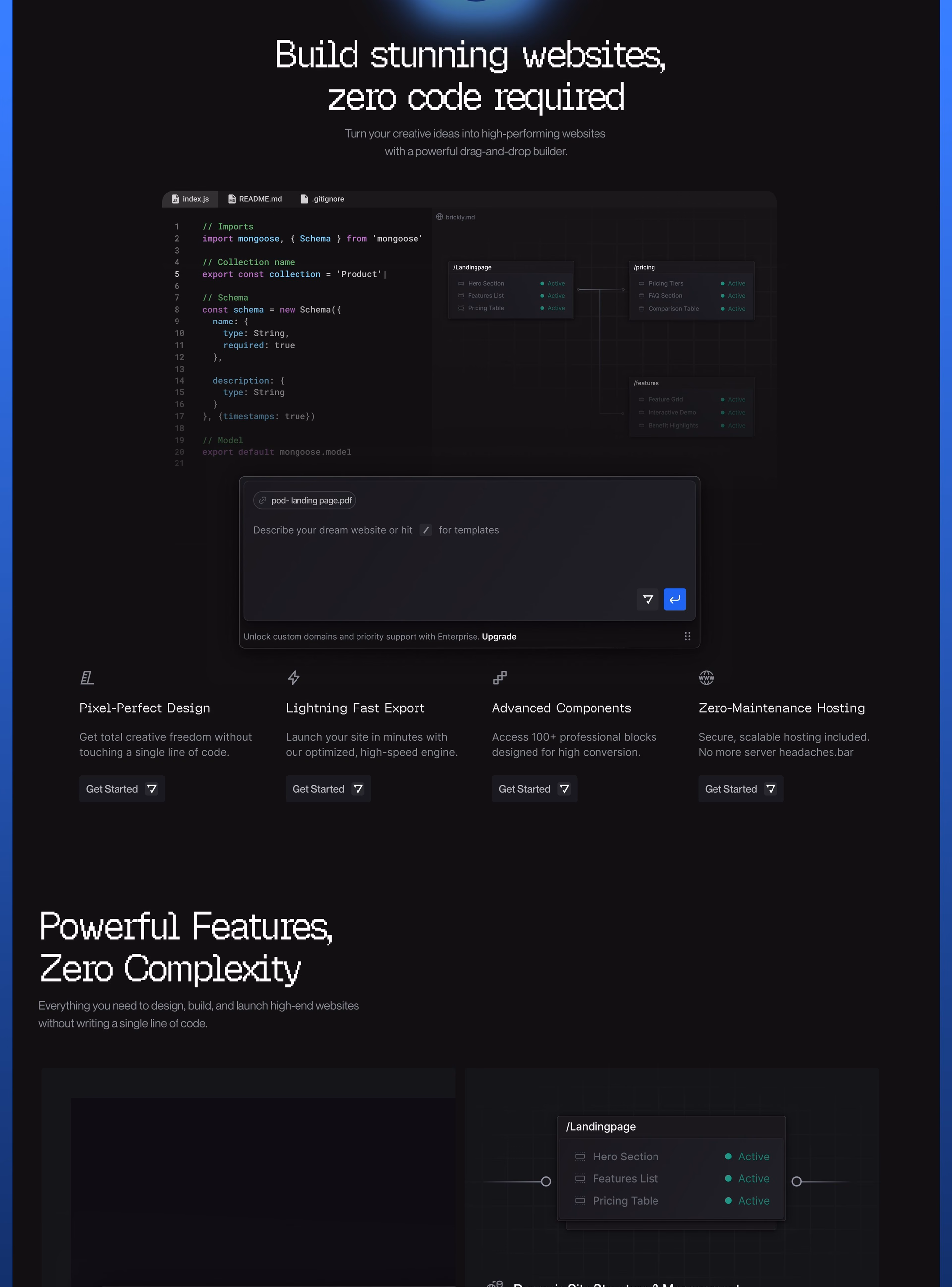 Weblum No-Code Website Builder Landing Page — X UI design by Abdul Saboor (Slide 2)