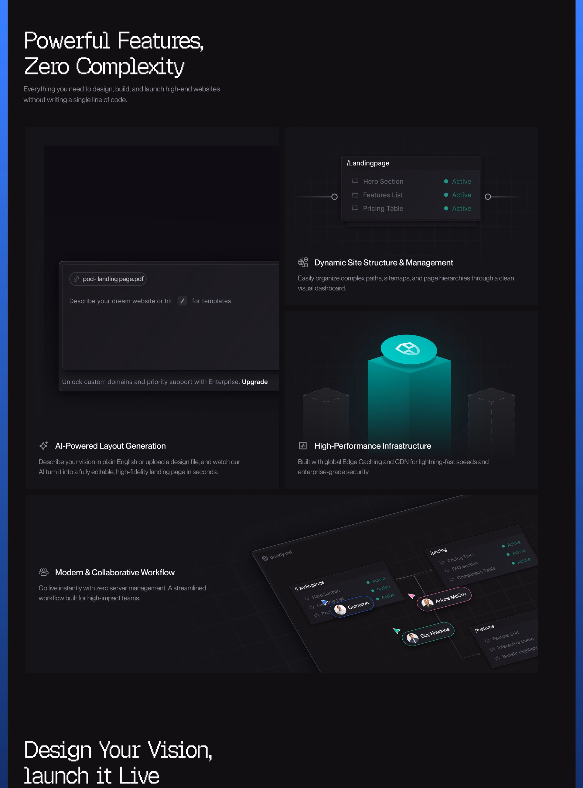 Weblum No-Code Website Builder Landing Page — X UI design by Abdul Saboor (Slide 3)