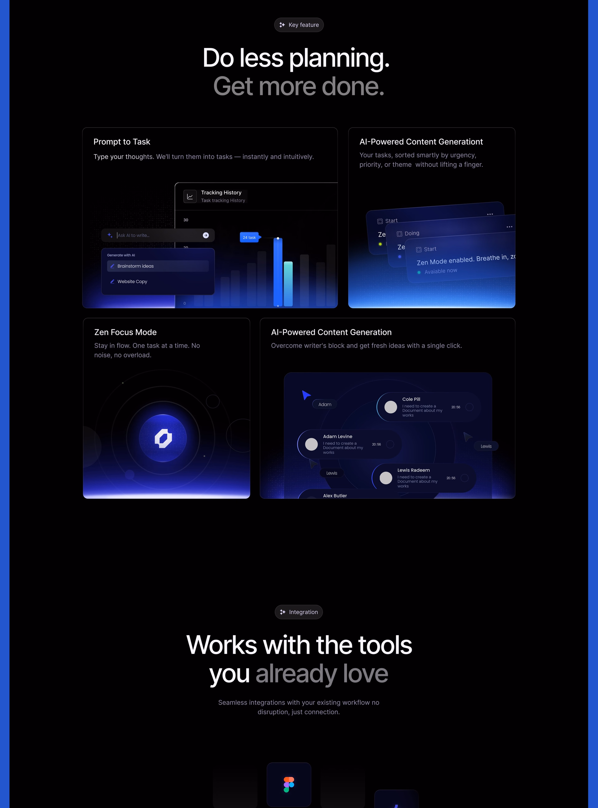 AI Task Management Platform Landing Page — X UI design by Abdul Saboor (Slide 2)
