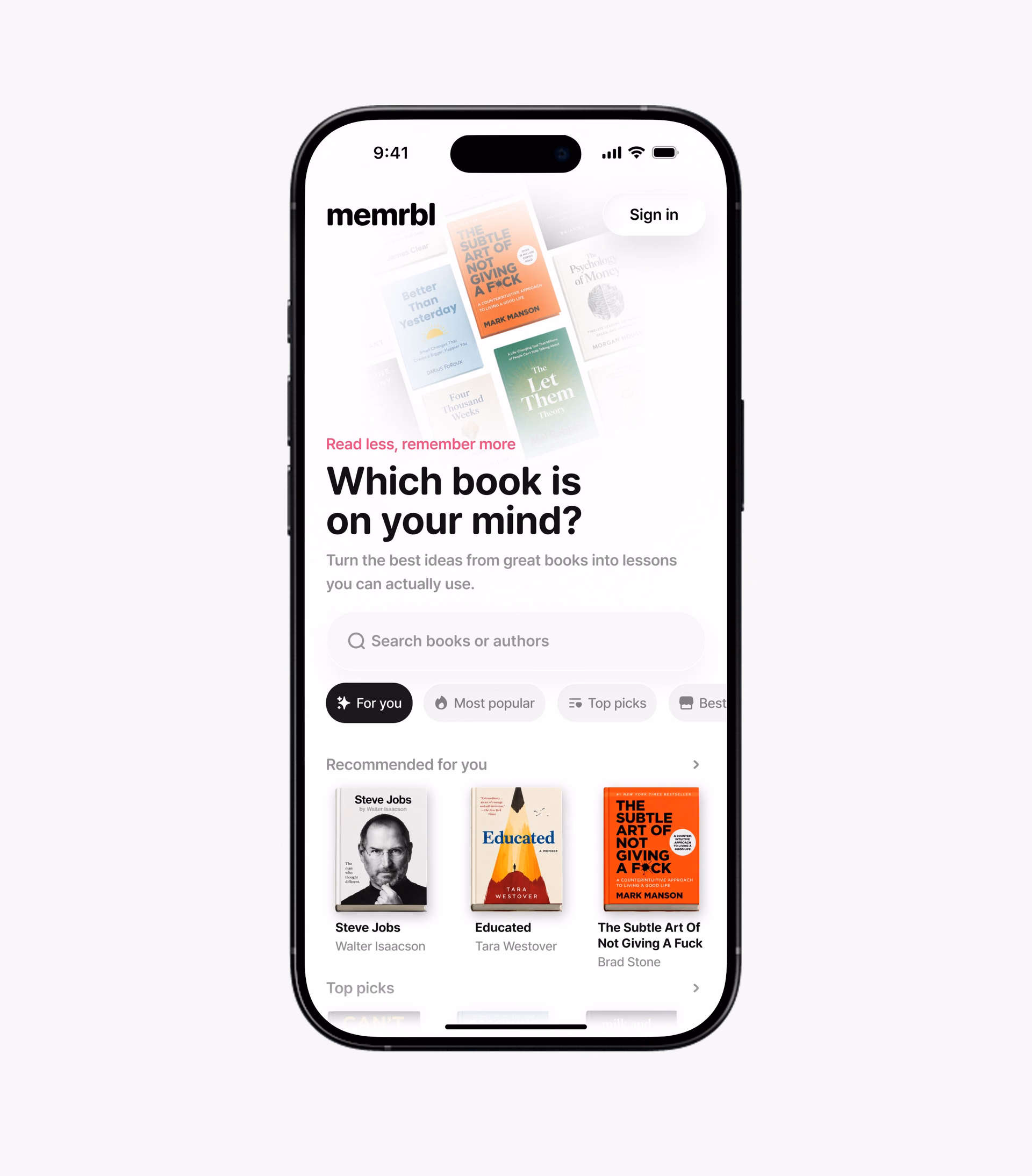 Memrbl Book App Mobile Interface Design — X UI design by Ayo👋 (Slide 3)