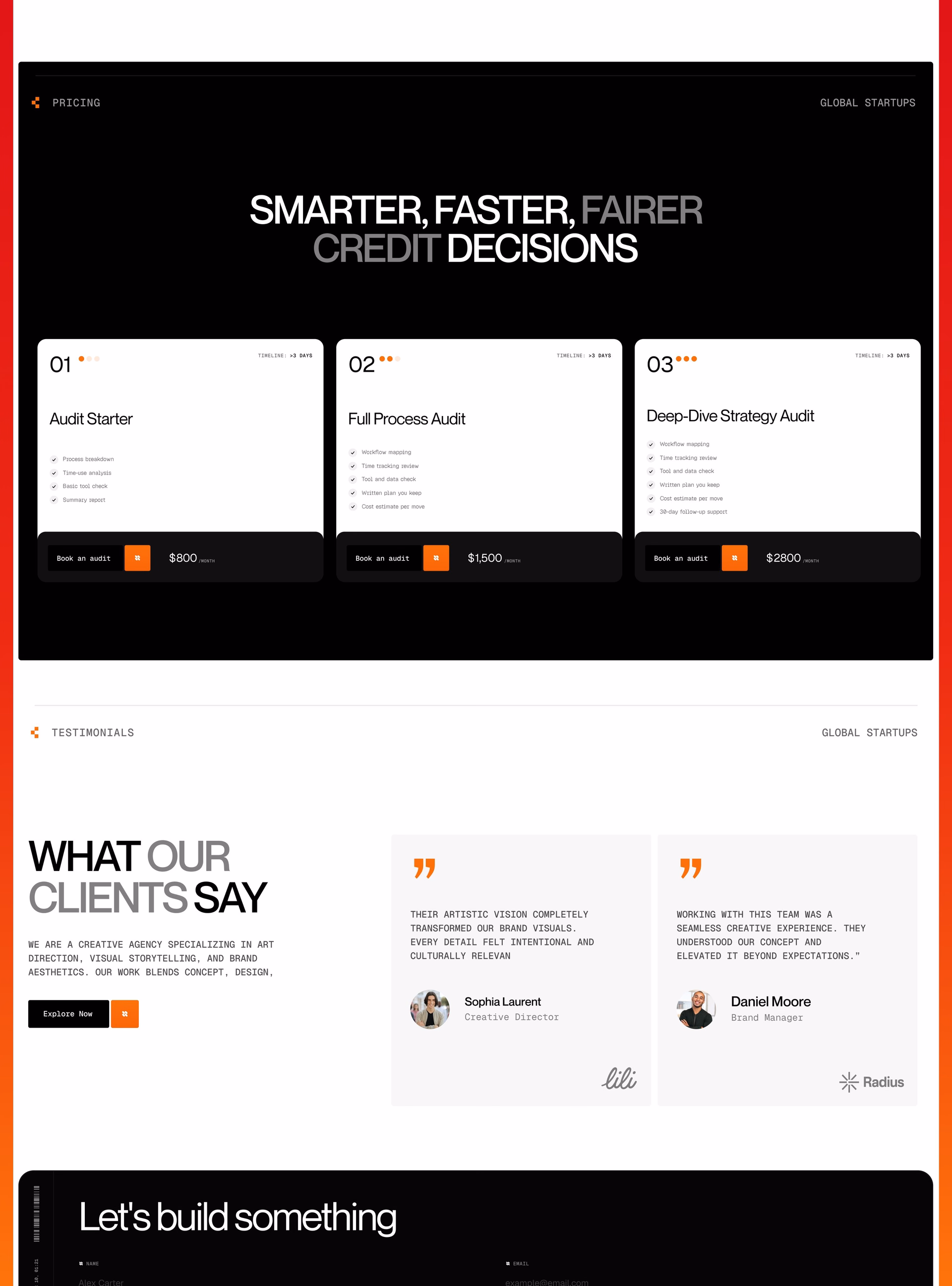 Addco Creative Agency Landing Page — X UI design by Abdul Saboor (Slide 3)