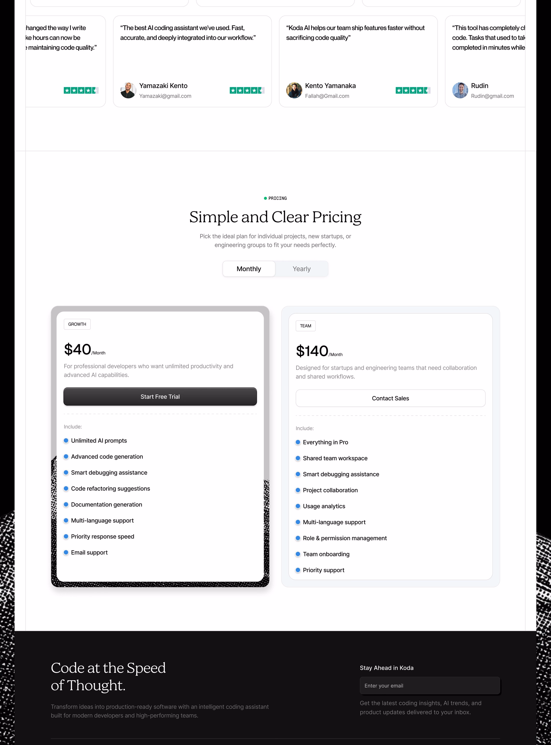Vorcel AI - AI Coding Assistant Landing Page — X UI design by Abdul Saboor (Slide 3)