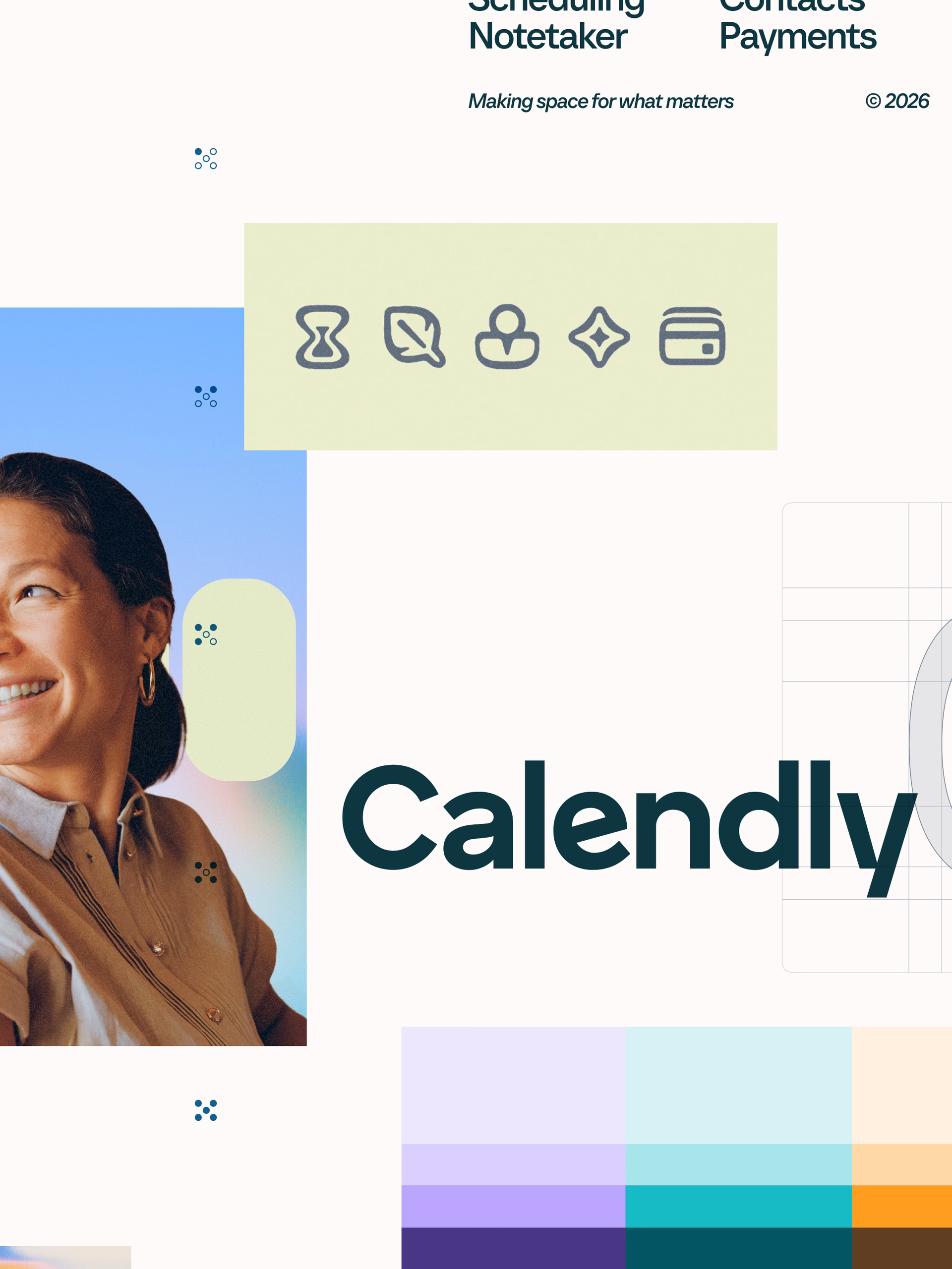 Calendly Brand Redesign — X UI design by Mike Smith (Slide 2)
