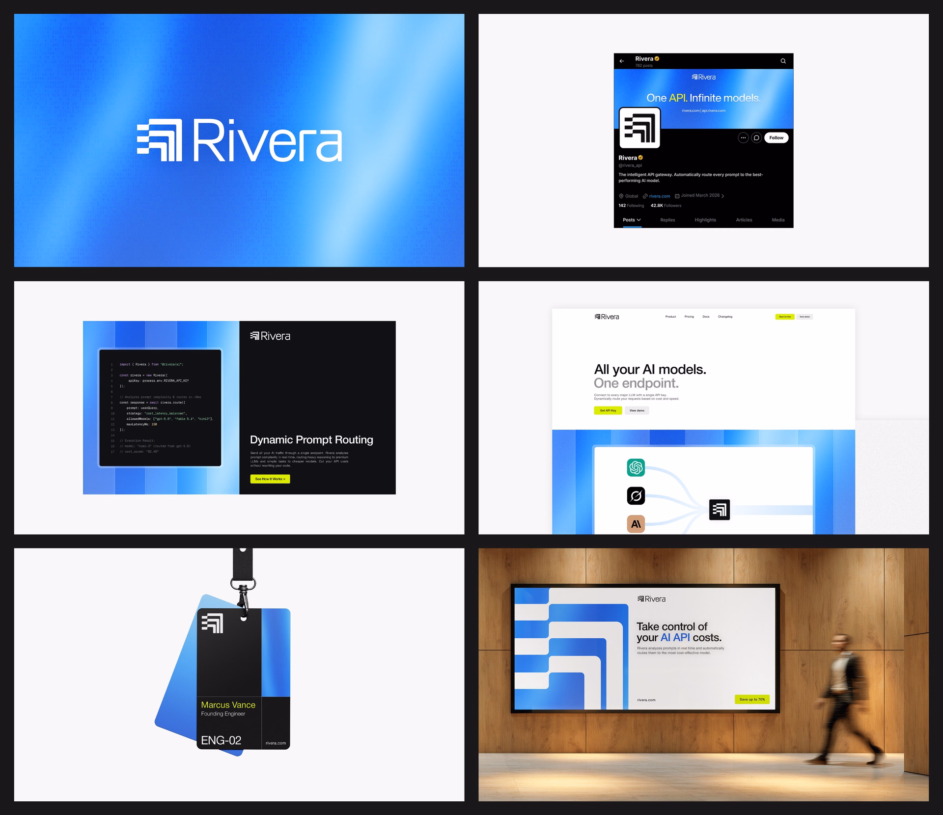 Rivera Brand Identity & Web Design — X UI design by Szymon (Slide 1)