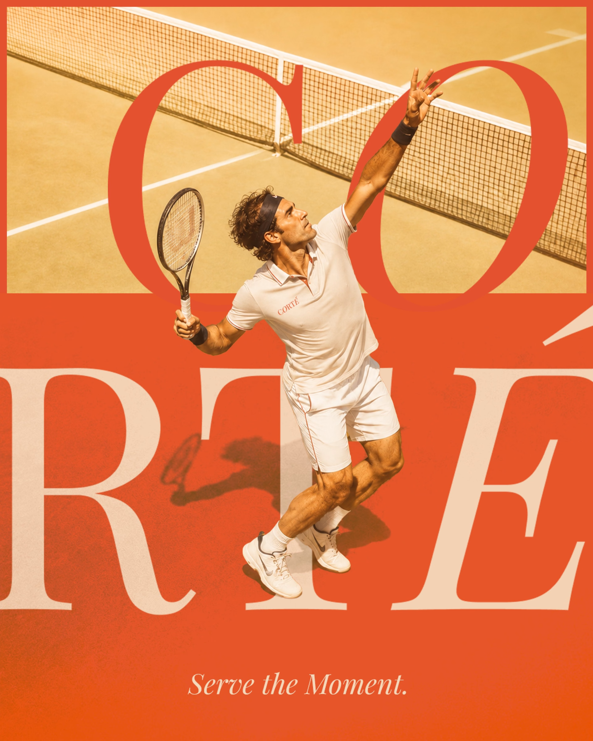 CORTÉ Tennis Brand Identity Showcase — X UI design by Design Monks (Slide 2)