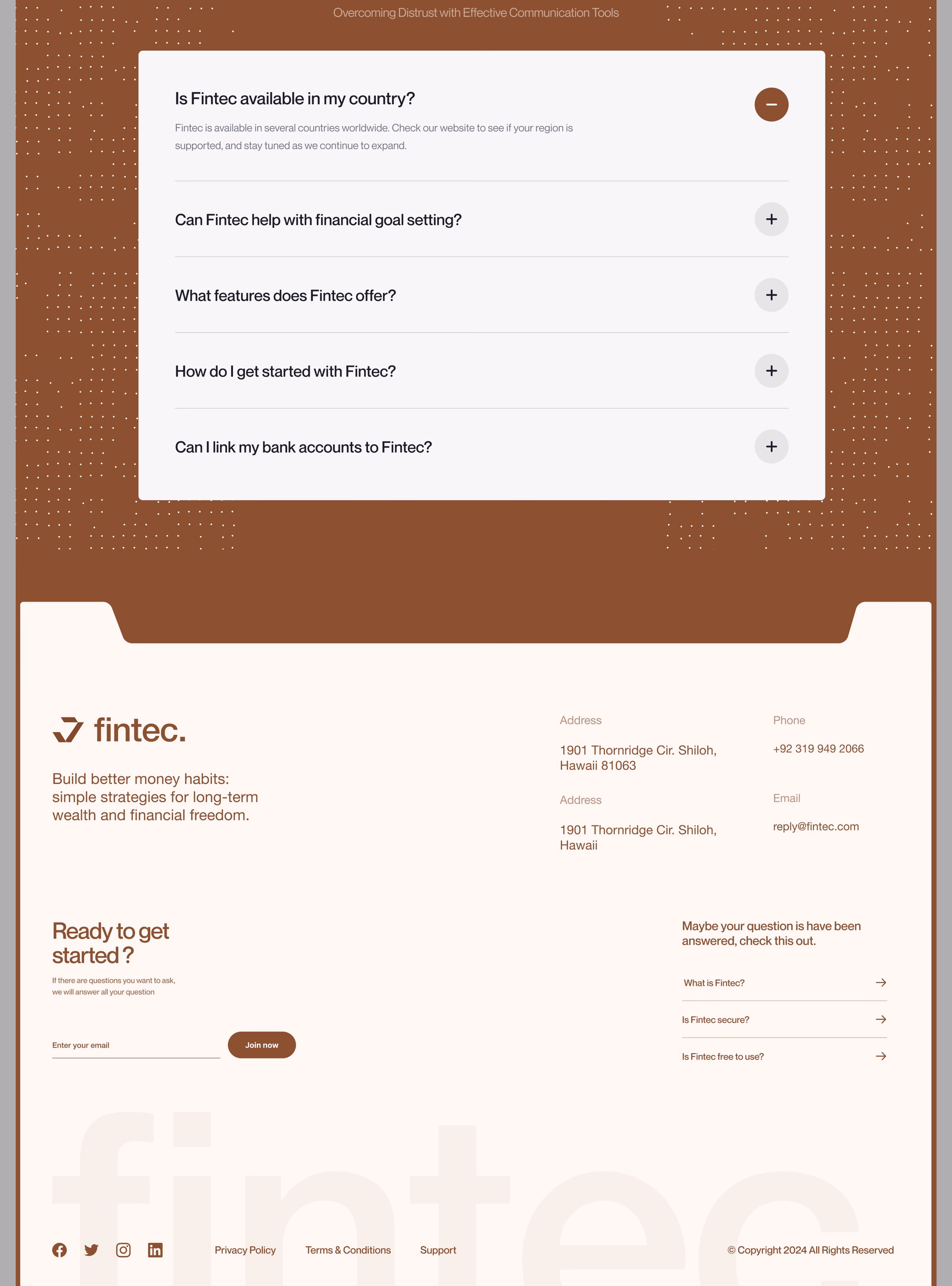 Fintec Financial Platform Homepage — X UI design by Abdul Saboor (Slide 4)