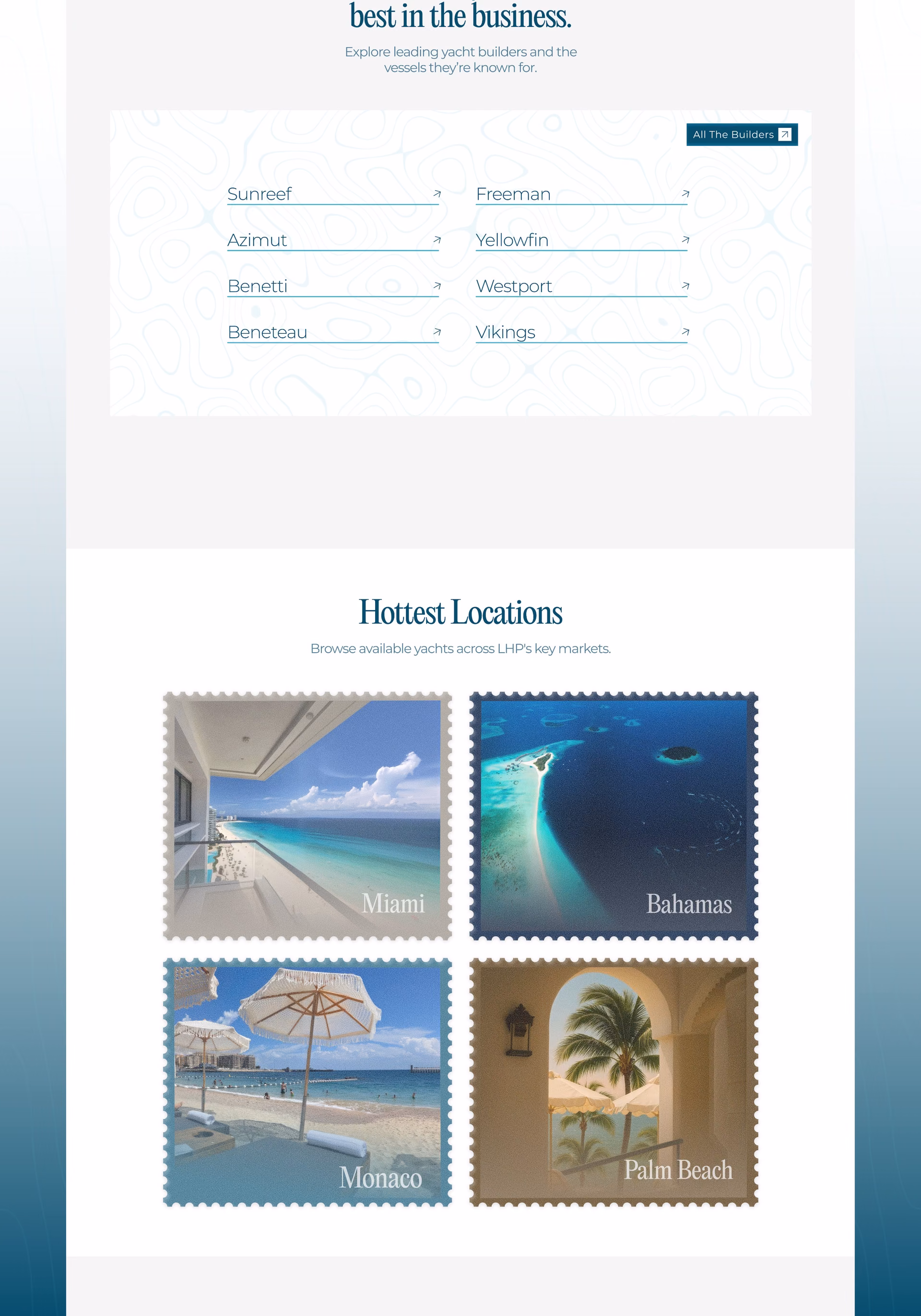 LHP Yacht Brokerage & Management Website — X UI design by Nati (Slide 3)