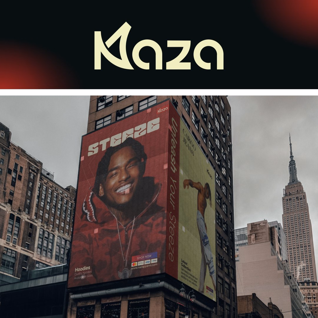Naza Street Apparel Brand Identity & Logo Design — X UI design by Vicko | Product Designer (UI/UX) (Slide 4)
