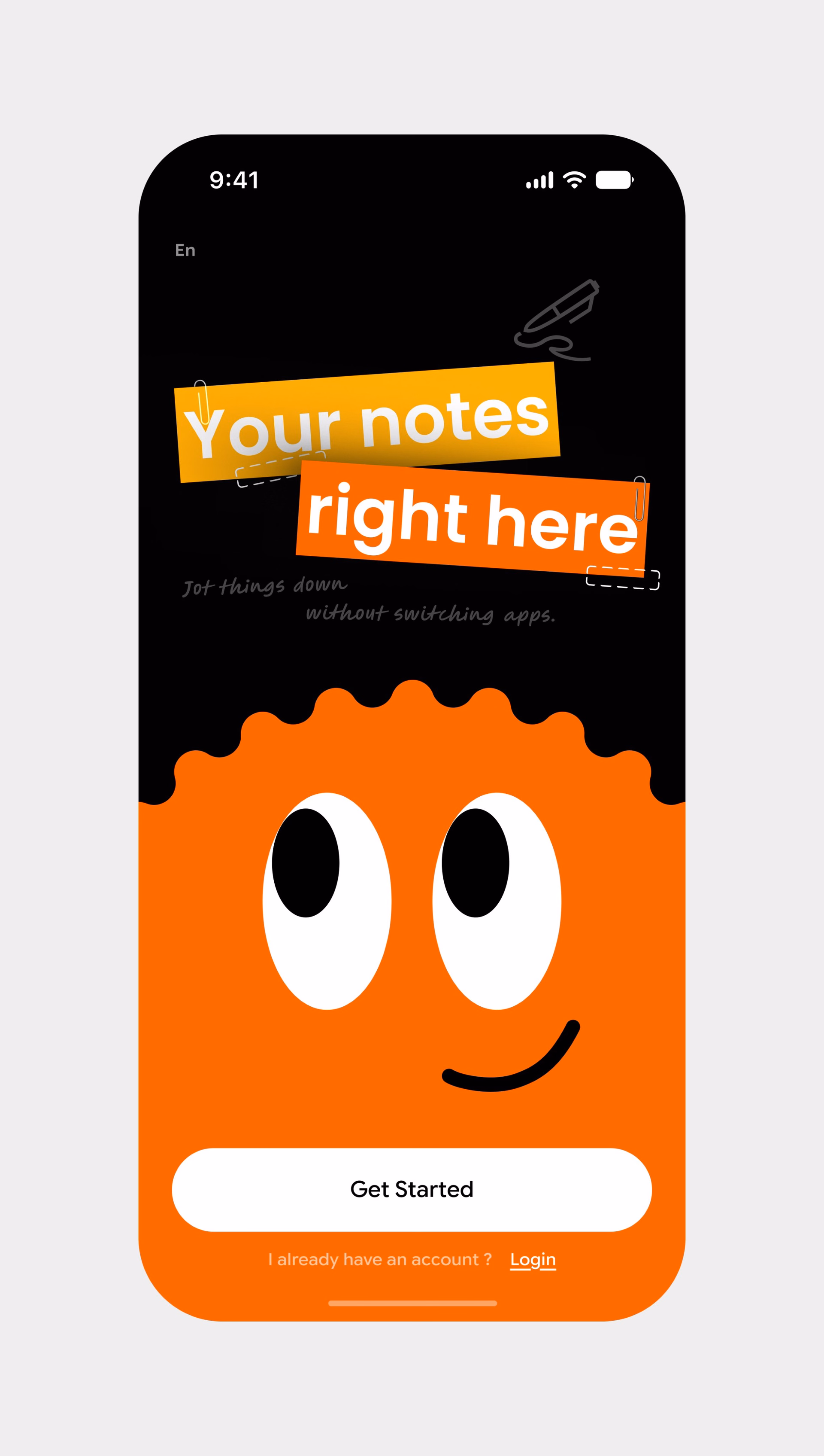 Playful AI Note-Taking Mobile App Interface — X UI design by Dottaa (Slide 2)