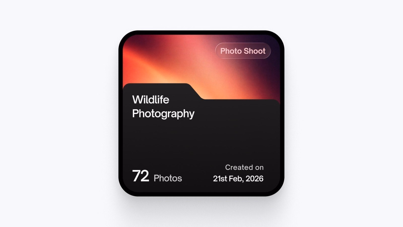 Sleek Dark Mode Media Folder Widget UI — X UI design by Raunak (Slide 4)