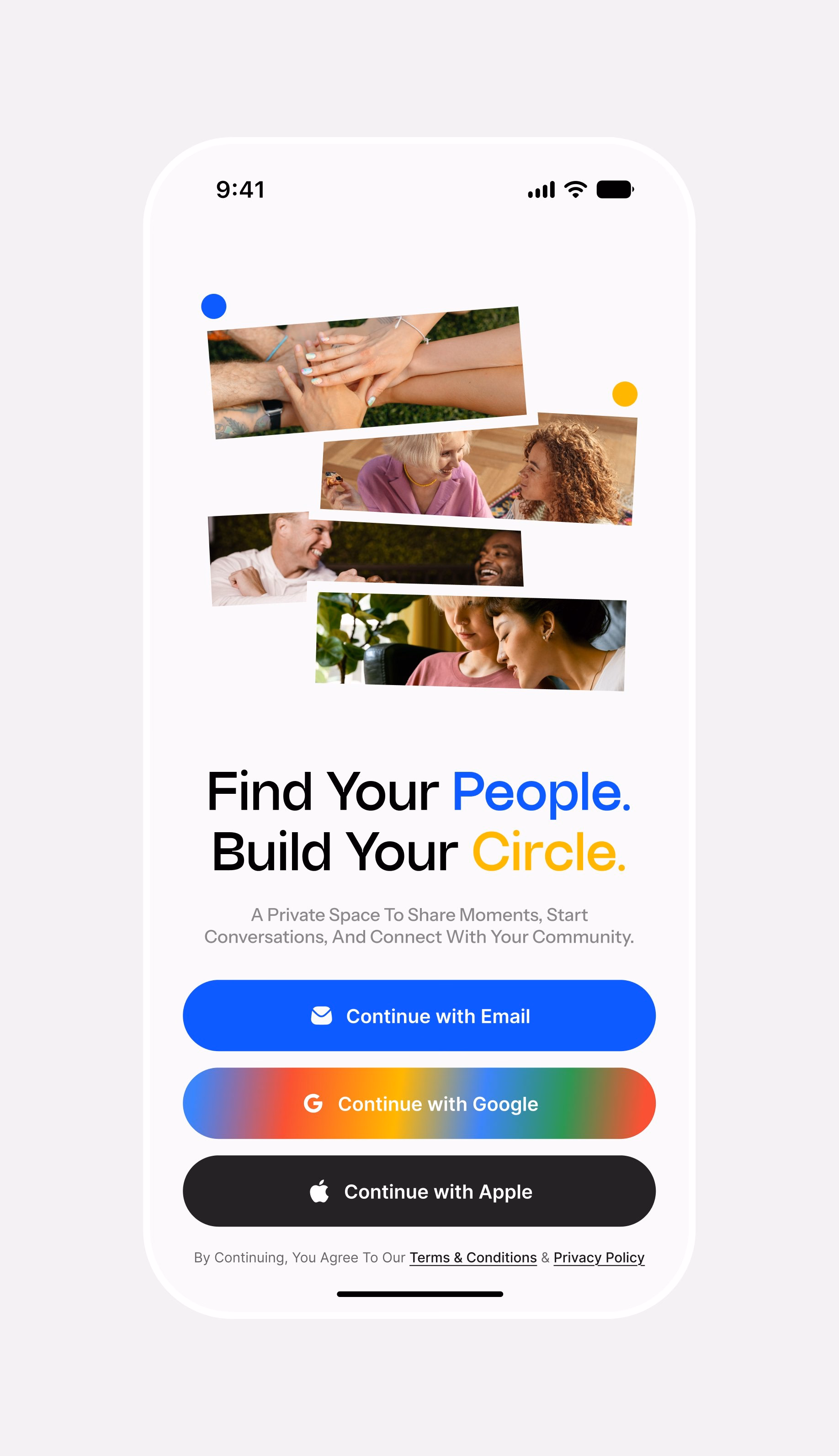 Cirl Social App Authentication and Feed Screens — X UI design by Dottaa (Slide 3)