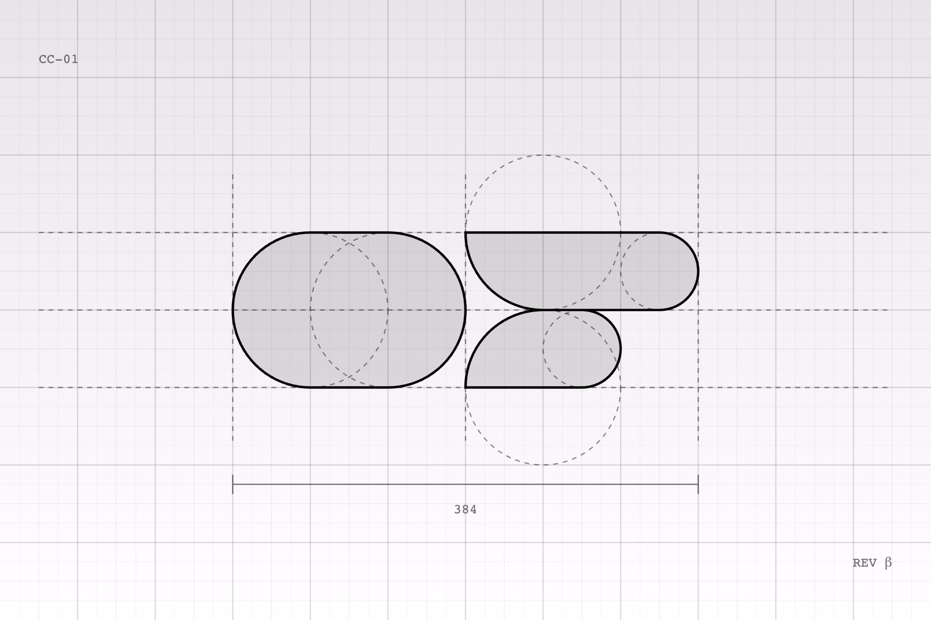 Geometric Logo Construction Blueprint — X UI design by Jesse (Slide 4)