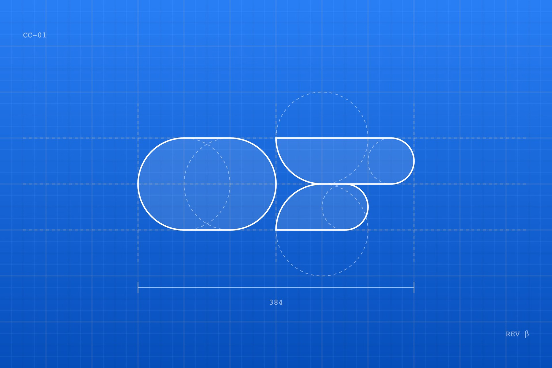 Geometric Logo Construction Blueprint — X UI design by Jesse (Slide 2)