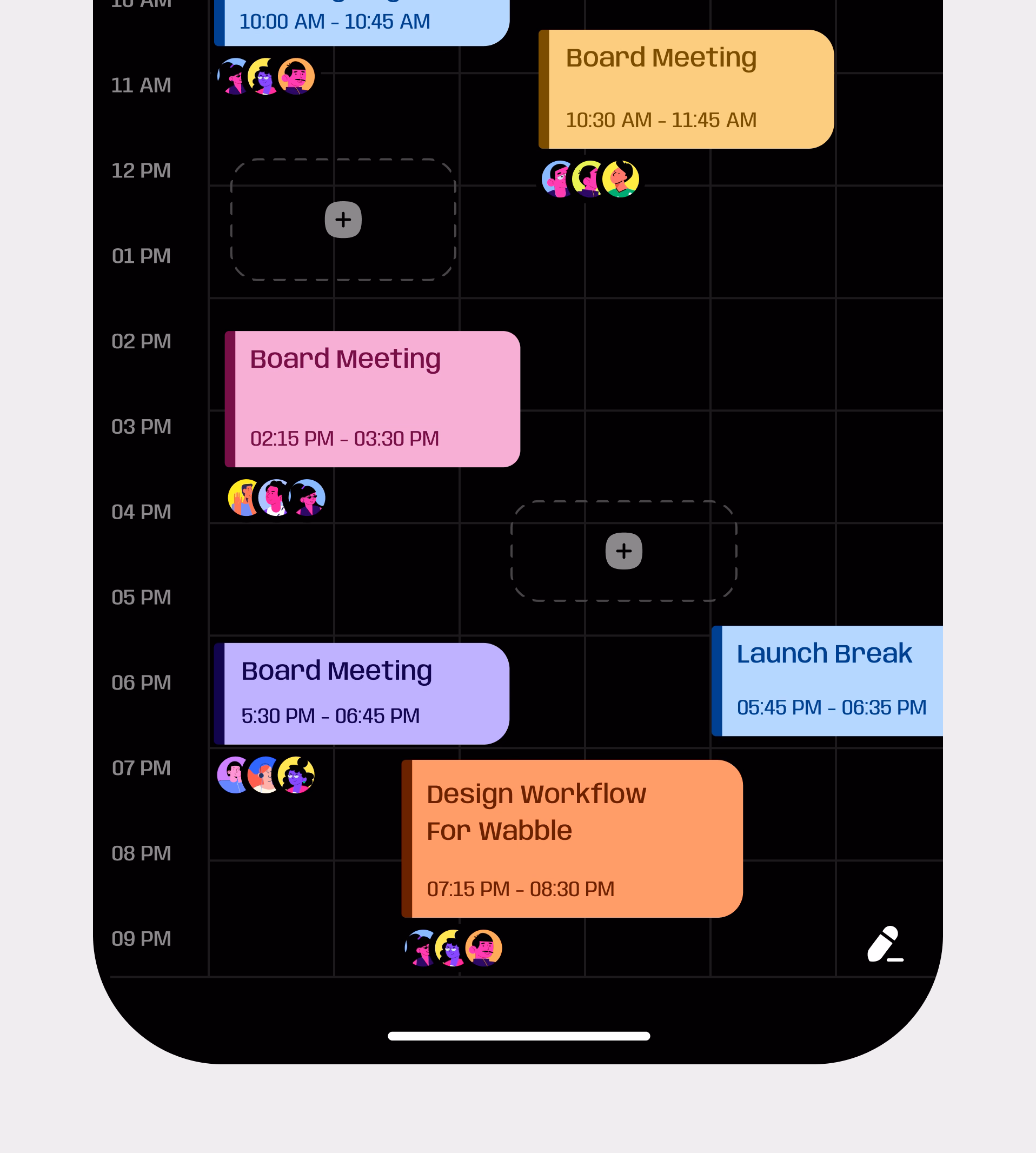 Calendar Mobile App Redesign — X UI design by Dottaa (Slide 4)