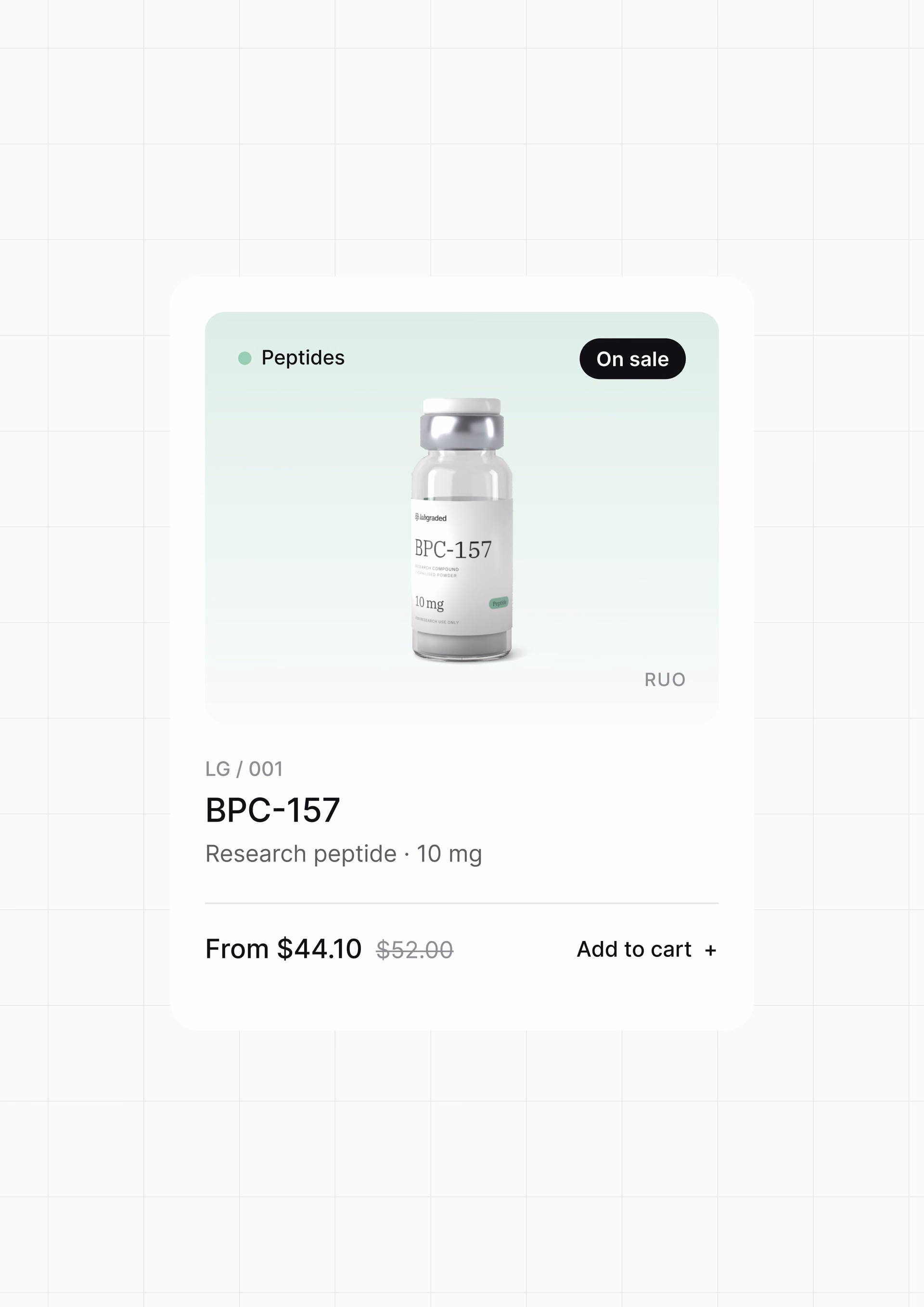 Lab Graded Research Compounds Landing Page — X UI design by yandel (Slide 3)