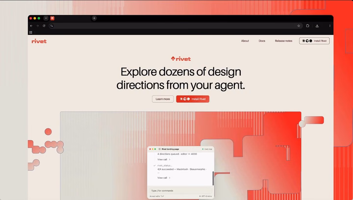 Visual identity and landing page for @designrivet 

https://t.co/bklldR9NS9 http... — UI design by Jean Chen