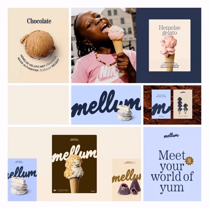 Mellum Visual Identity Showcase — UI design by Rebrand