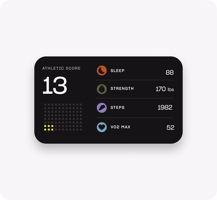 Minimalist Dark Mode Fitness Widget — UI design by Julien