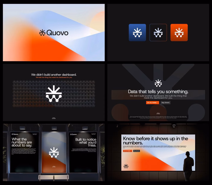 Quovo AI Analytics Platform Visual Identity — UI design by Drapz