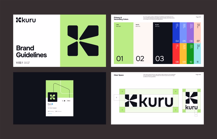 Kuru Exchange Brand Guidelines — UI design by Jon 🎒