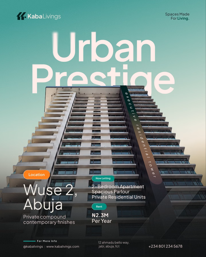 Urban Prestige Real Estate Poster Design — UI design by Eji Branding ⛳