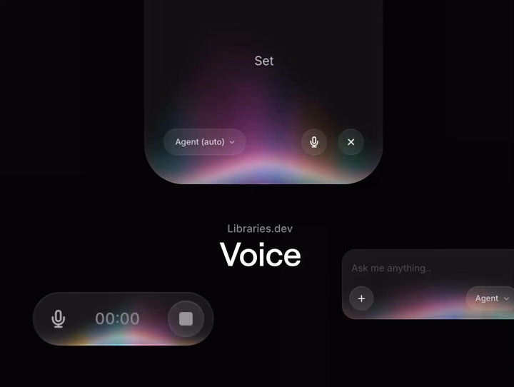 Voice Effect UI Component Showcase — UI design by Jakub Antalik