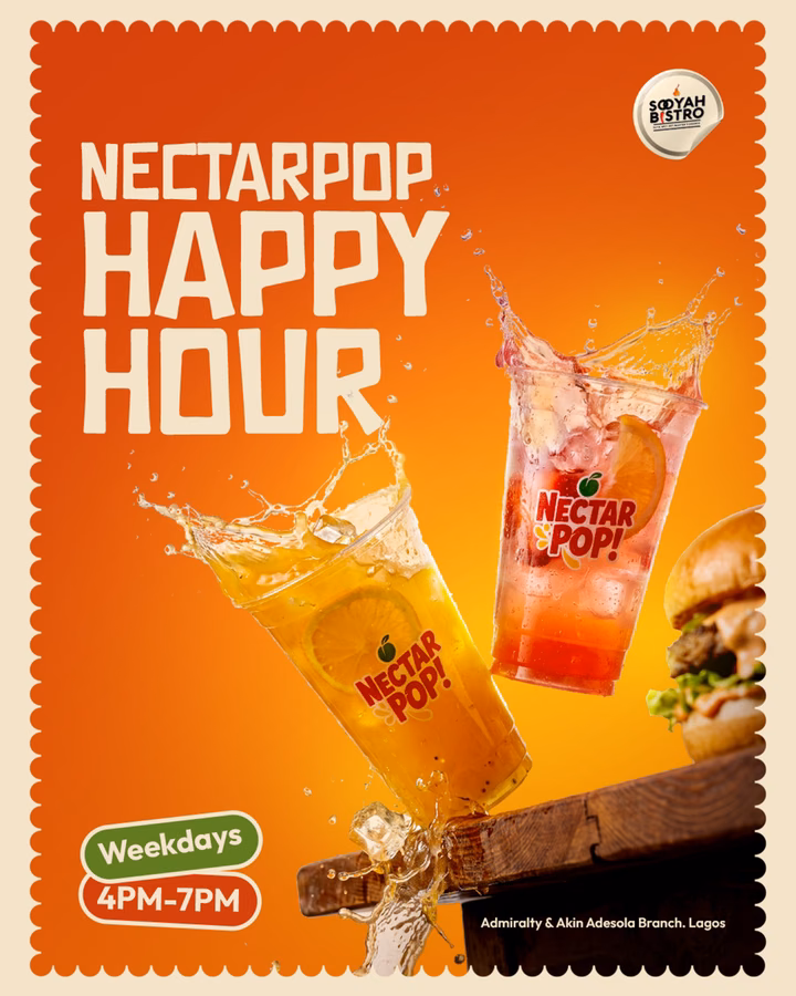Nectarpop Happy Hour Poster Design — UI design by The Local Designer 👹